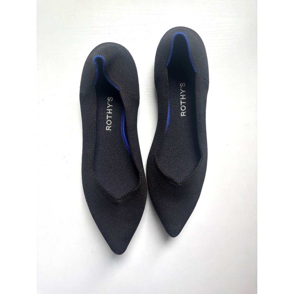 Rothy's Pointed Slipper Black Size 10.5